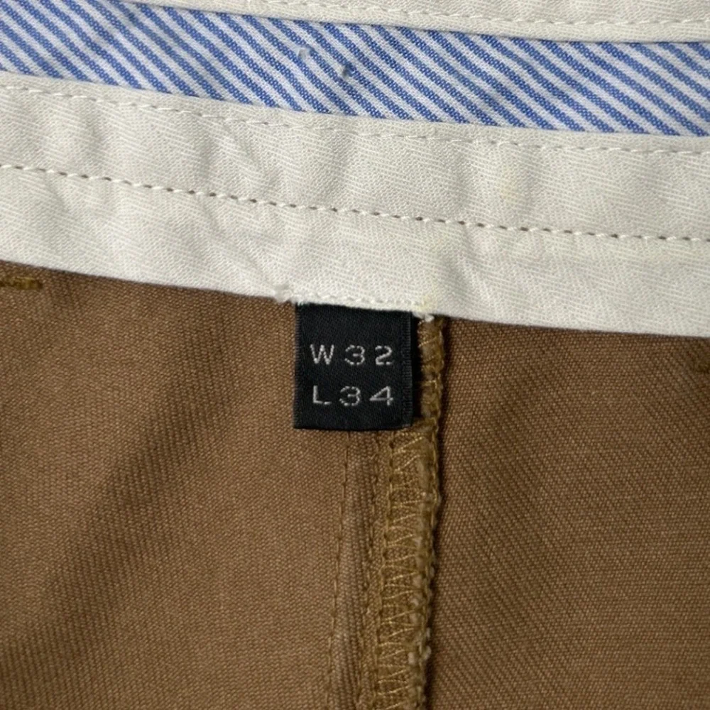 J.Crew Mens Essential Urban Slim Fit Khaki Chino Pants Size 32x34 Brown Office